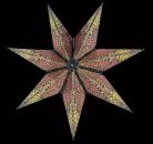 Mini Star  Atilla Black/Red with Golden glitter , 7 Tipps